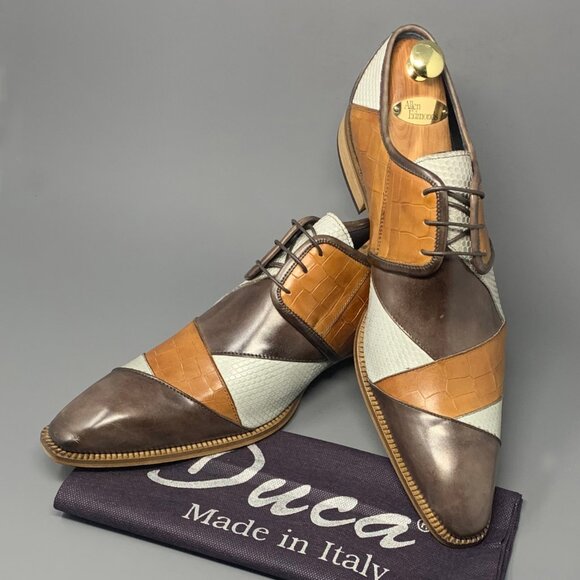 *NEW* / DUCA "Imperio" / Genuine Italian Calfskin / Tri Tone Derby / Men's 14 - Picture 13 of 13
